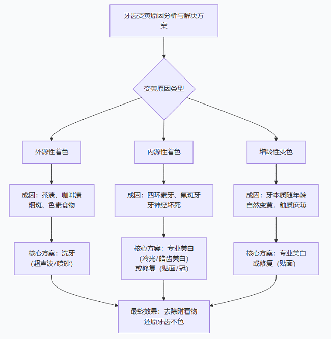 牙齒為什麼會變黃